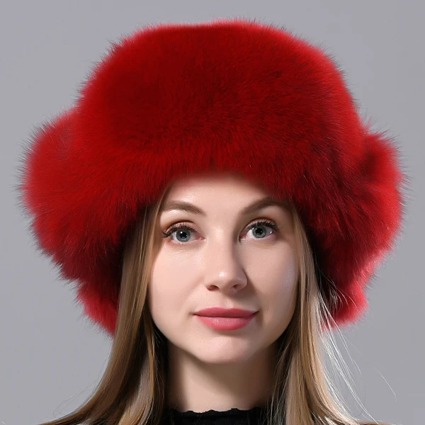 Winter Warm Aviation Hat Natural Fox Fur with Ears Female Fluffy Tail Hat Female Fashion Leather Hat
Winter Warm Aviation Hat Natural Fox Fur with Ears Female Fluffy Tail Hat Female Fashion Leather Hat