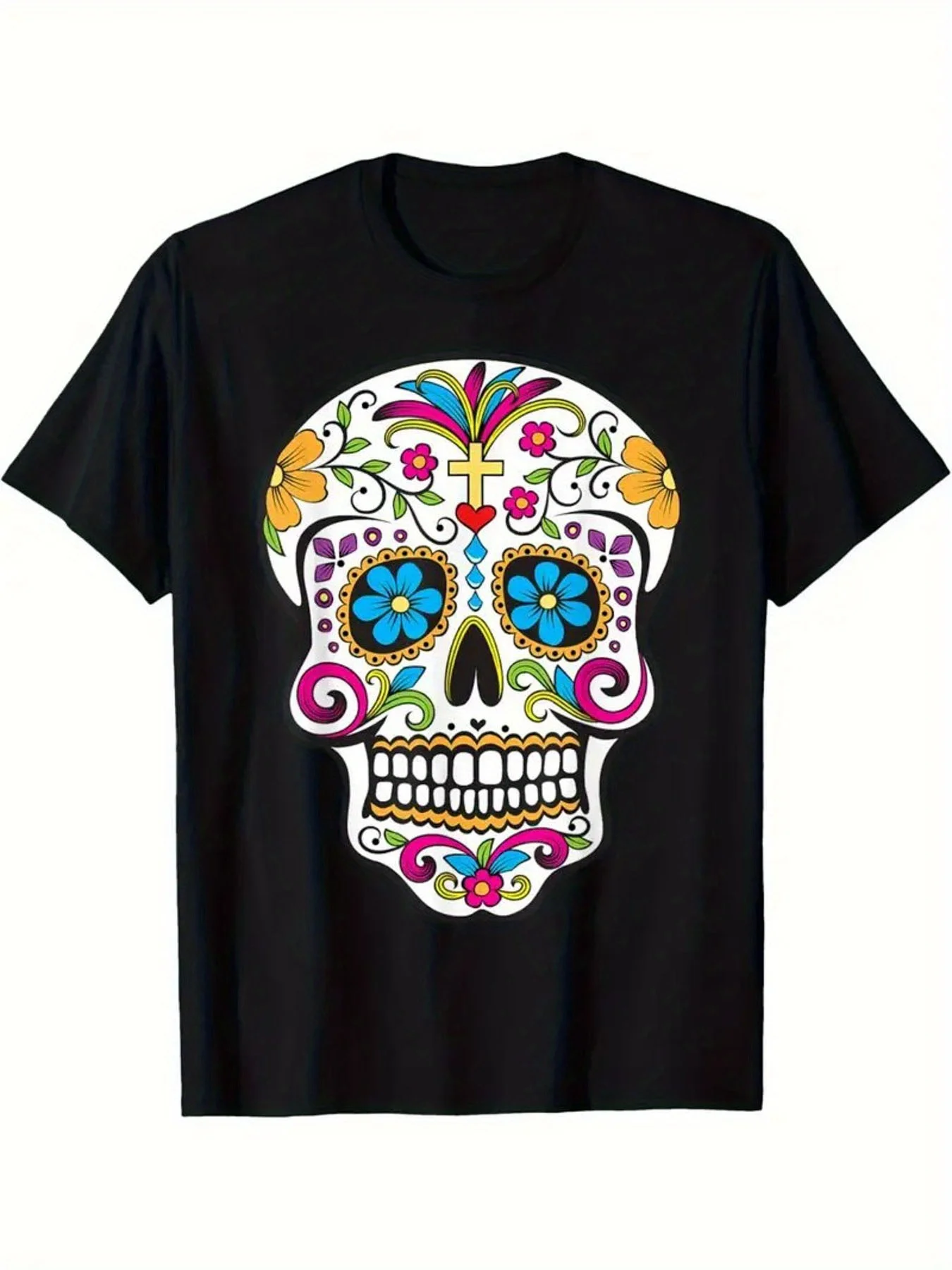 Day of The Dead Skull Graphic Printing Summer Autumn Winter Cotton Men's and Women's T-Shirts Short Sleeves Luxury Outdoor 
Day of The Dead Skull Graphic Printing Summer Autumn Winter Cotton Men's and Women's T-Shirts Short Sleeves Luxury Outdoor