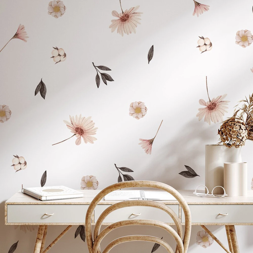 Boho Style Watercolor Flowers Wall Stickers for Kids Room Baby Nursery Room Home Decoration Removable Interior Vinyl Decal
Boho Style Watercolor Flowers Wall Stickers for Kids Room Baby Nursery Room Home Decoration Removable Interior Vinyl Decal