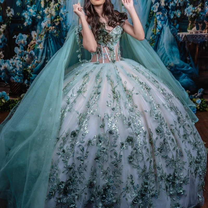 Mint Green Shiny Quinceanera Dresses Ball Gown Off Shoulder Appliques Lace Beads Tull Corset Sweet 16 Dress Vestidos 15 de anos
Mint Green Shiny Quinceanera Dresses Ball Gown Off Shoulder Appliques Lace Beads Tull Corset Sweet 16 Dress Vestidos 15 de anos