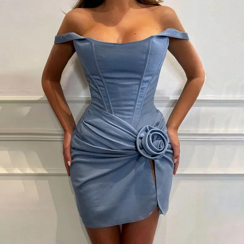 Women Dresses 3D Flower Pleated Solid Sling Lady Mini Dress 2024 Square Collar Sleeveless Zipper Hip Package Female Vestidos
Women Dresses 3D Flower Pleated Solid Sling Lady Mini Dress 2024 Square Collar Sleeveless Zipper Hip Package Female Vestidos