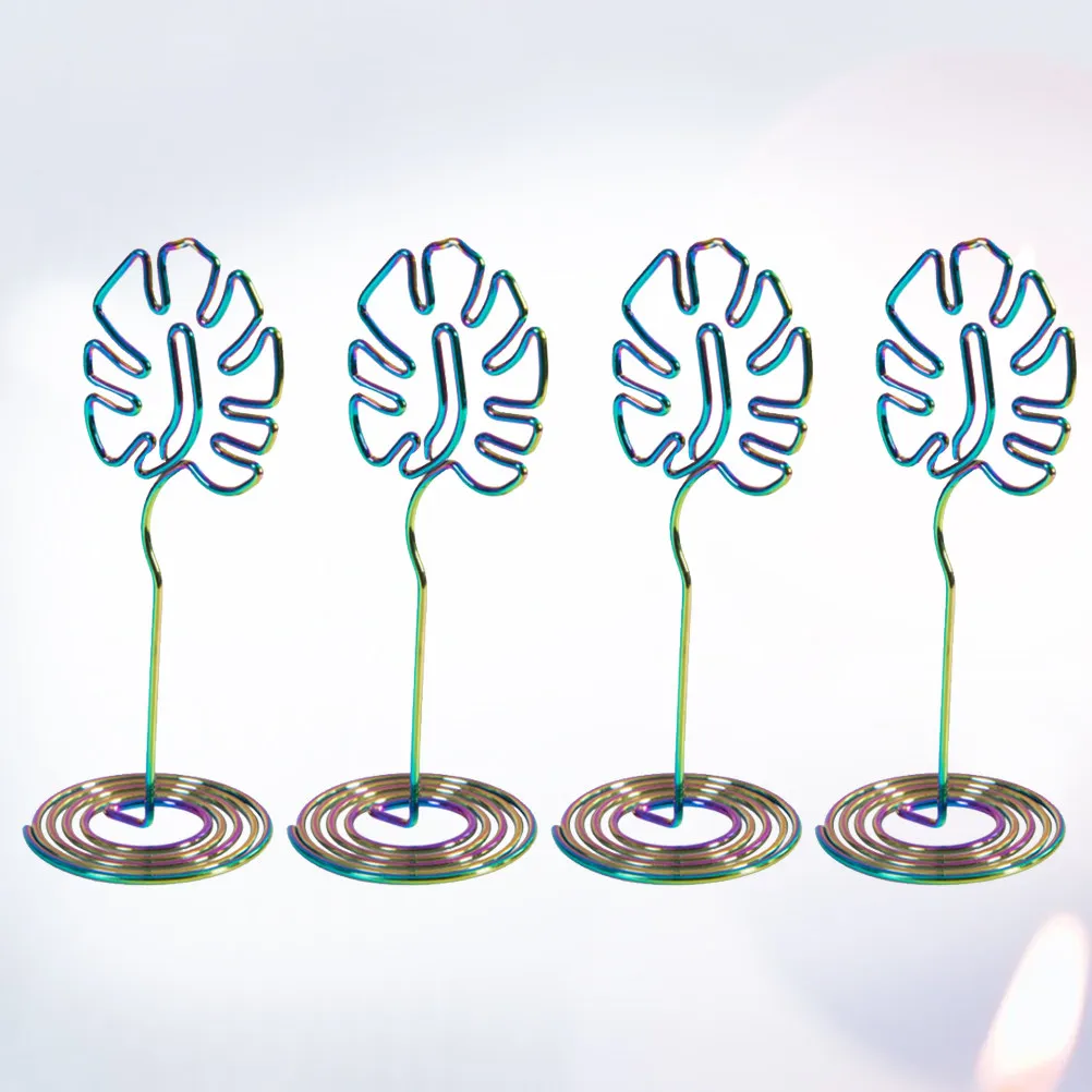 4Pcs Metal Name Card Holder Colorful Monstera Plant Design Desktop Decoration Wedding Birthday Party Table Number Memo Holder
4Pcs Metal Name Card Holder Colorful Monstera Plant Design Desktop Decoration Wedding Birthday Party Table Number Memo Holder