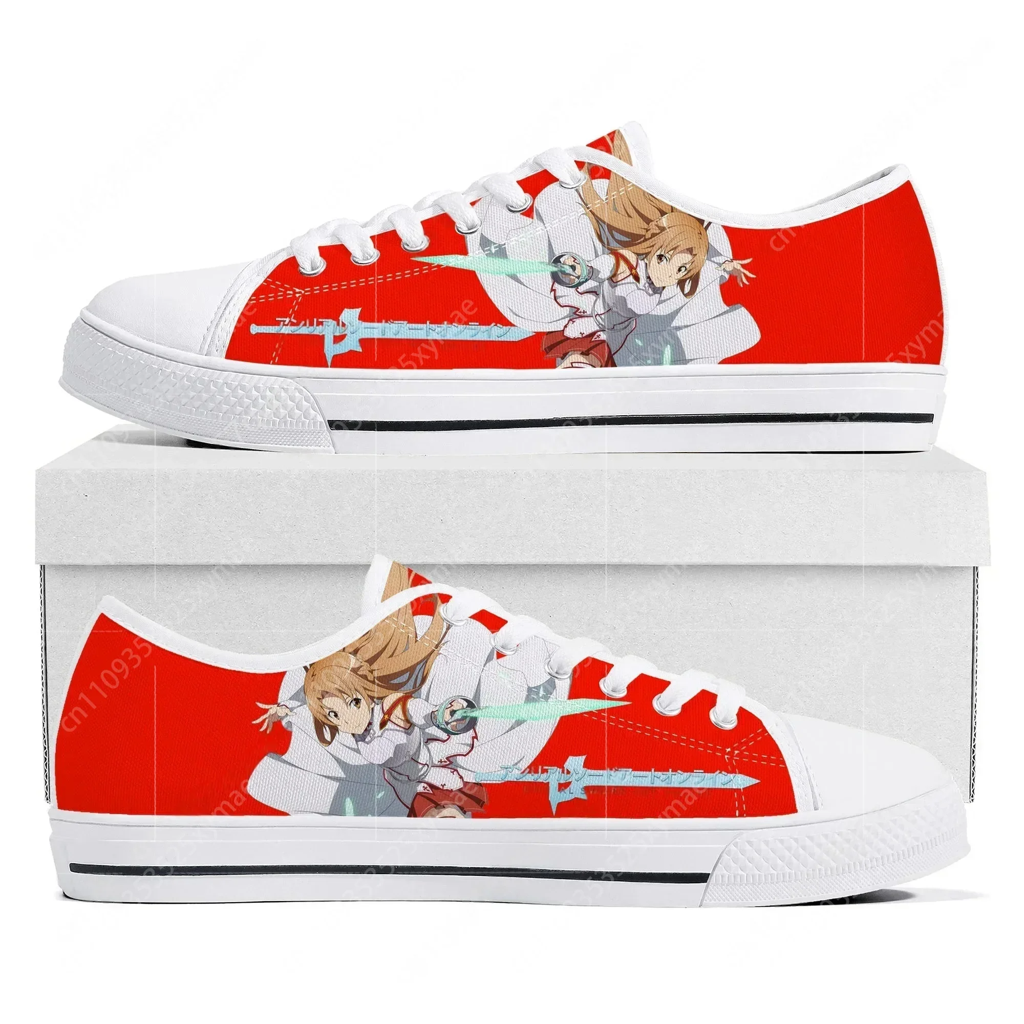Sword Art Online Cartoon Novel Asuna Low Top Sneakers Mens Womens Teenager High Quality Canvas Sneaker Couple Shoes Custom Shoe
Sword Art Online Cartoon Novel Asuna Low Top Sneakers Mens Womens Teenager High Quality Canvas Sneaker Couple Shoes Custom Shoe