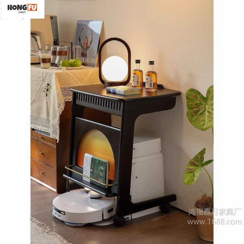 Sweeping robot shelf medieval sofa side small coffee table living room movable storage bedside table with wheels solid wood
Sweeping robot shelf medieval sofa side small coffee table living room movable storage bedside table with wheels solid wood