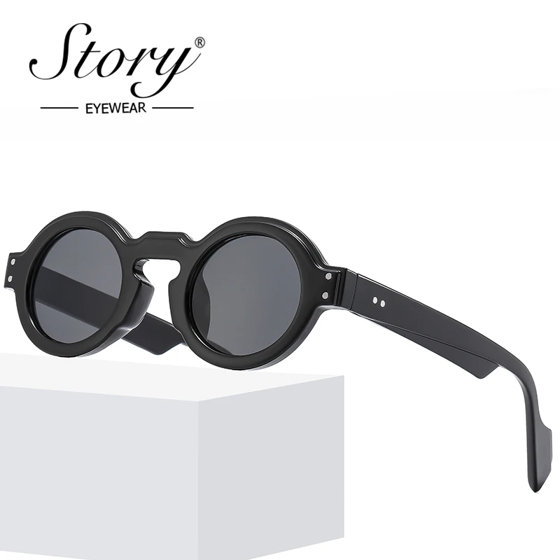 STORY Vintage Fashion Rivet Small Round Sunglasses Women Men Brand Designer Retro Leopard Punk Sun Glasses Green Shades S3897N
STORY Vintage Fashion Rivet Small Round Sunglasses Women Men Brand Designer Retro Leopard Punk Sun Glasses Green Shades S3897N