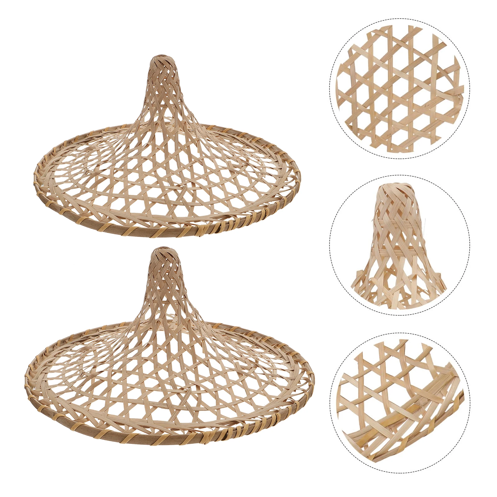 2 Pcs Bamboo Woven Hats Beige Color Fashionable Design for Dance Stage Performance Prop Home Decoration
2 Pcs Bamboo Woven Hats Beige Color Fashionable Design for Dance Stage Performance Prop Home Decoration