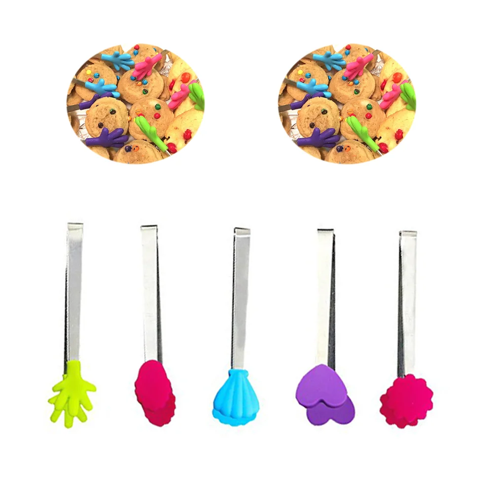 5pcs Mini Baking Sugar Silicone Tips Candy Food Tongs Ice Sugar Stainless Steel Heat Kitchen Tongs Gadgets Resistant
5pcs Mini Baking Sugar Silicone Tips Candy Food Tongs Ice Sugar Stainless Steel Heat Kitchen Tongs Gadgets Resistant