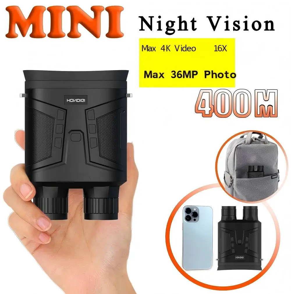Night Vision Goggles Night 400m,4K Hunting Camera Night Vision Binoculars 6000mAh Li Battery,16X Digital Zoom Ideal Gift for Boy
Night Vision Goggles Night 400m,4K Hunting Camera Night Vision Binoculars 6000mAh Li Battery,16X Digital Zoom Ideal Gift for Boy