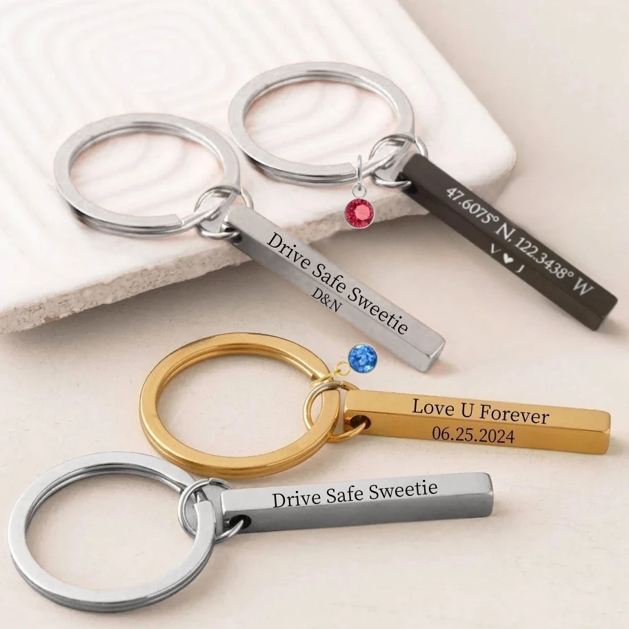 Jeshayuan Custom Name Bar Keychain Personalized 3D Vertical Keyring Engraved Text Keychain With Birthstone for Men Gift for Mom
Jeshayuan Custom Name Bar Keychain Personalized 3D Vertical Keyring Engraved Text Keychain With Birthstone for Men Gift for Mom