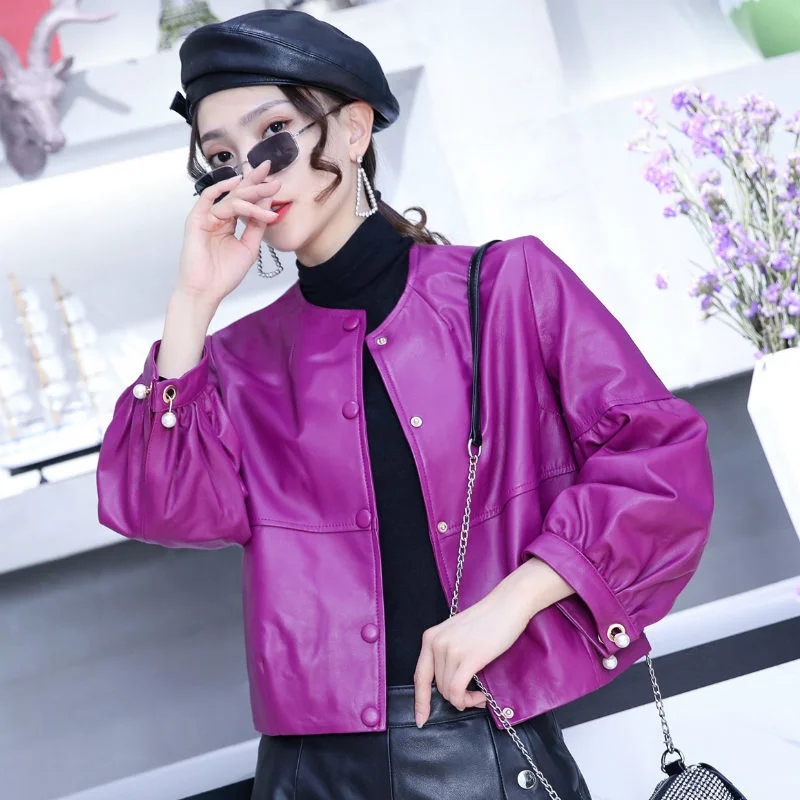 2023 New Fashion Simple Real Sheepskin Leather Jackets Women Spring Autumn Coat Female Short Women Coats Femme Veste Z
2023 New Fashion Simple Real Sheepskin Leather Jackets Women Spring Autumn Coat Female Short Women Coats Femme Veste Z