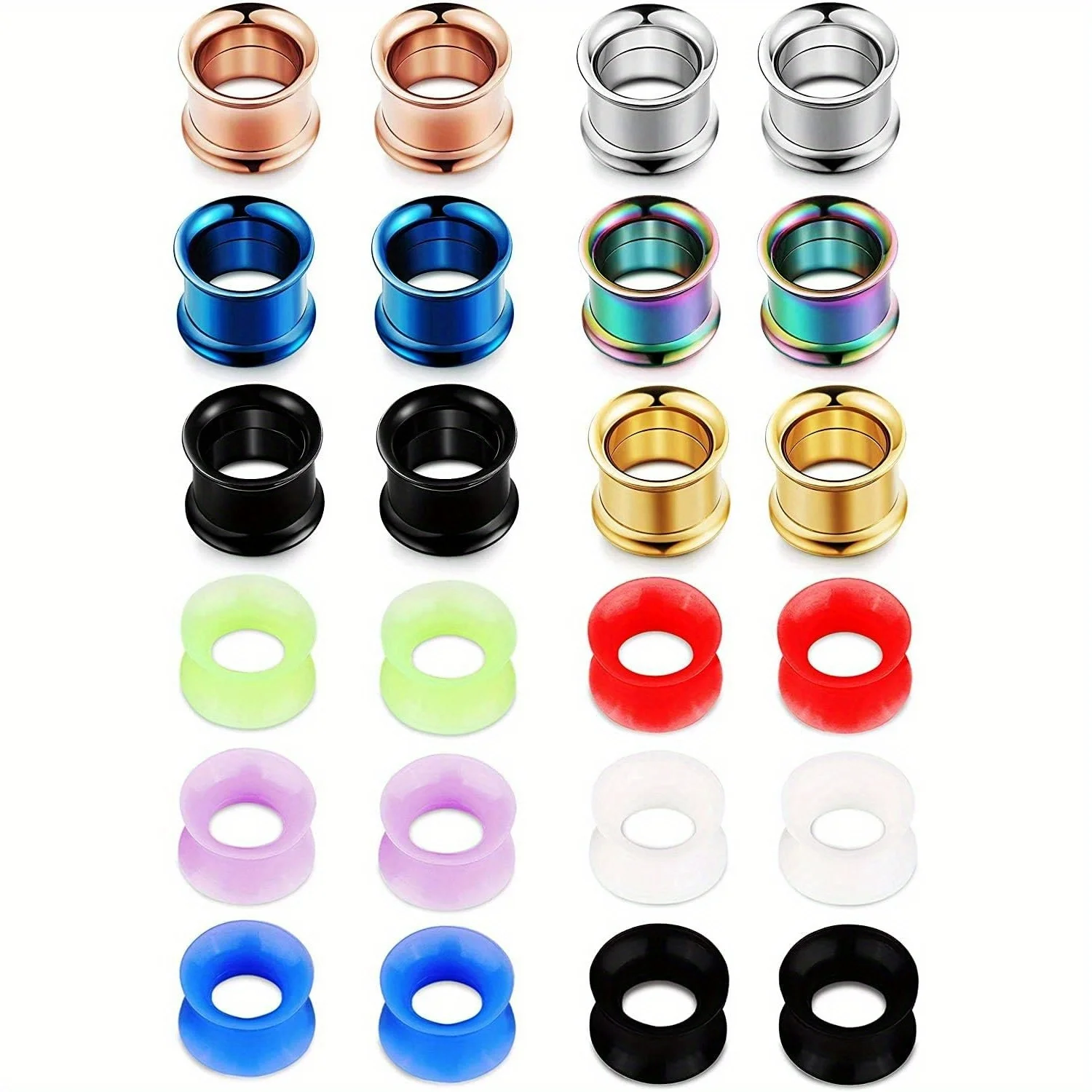 BESTEEL 1Pc Flared Ear Plug Tunnel Soft Silicone Stainless Steel Ear Tunnels Plugs Stretcher Expander Ear Piercing Jewelry 10mm
BESTEEL 1Pc Flared Ear Plug Tunnel Soft Silicone Stainless Steel Ear Tunnels Plugs Stretcher Expander Ear Piercing Jewelry 10mm