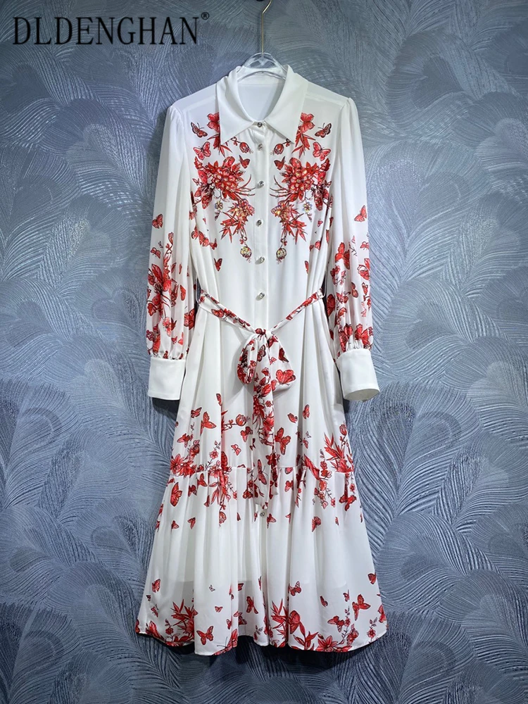 DLDENGHAN Summer Lace-up Dress Women's Long Sleeve Beading Crystal Single Breasted Vintage Dresses Fashion Designer New
DLDENGHAN Summer Lace-up Dress Women's Long Sleeve Beading Crystal Single Breasted Vintage Dresses Fashion Designer New