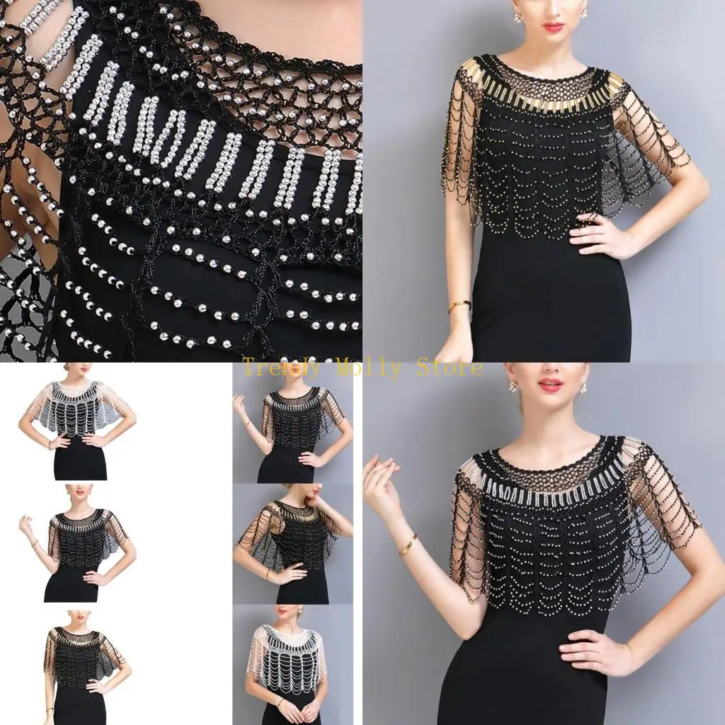 N5KB Women Beaded Shawl Wrap Beaded Evening 1920s Shawl Wrap Shawl Bolero
N5KB Women Beaded Shawl Wrap Beaded Evening 1920s Shawl Wrap Shawl Bolero