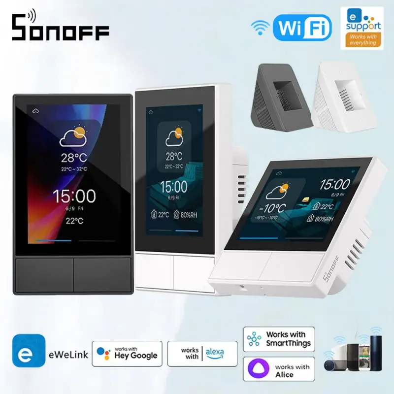 SONOFF NS Panel WiFi Smart Touch Wall Panel EU/US MultiFunctional Control Panel Smart Thermostat Display Switch Via Alexa Google
SONOFF NS Panel WiFi Smart Touch Wall Panel EU/US MultiFunctional Control Panel Smart Thermostat Display Switch Via Alexa Google