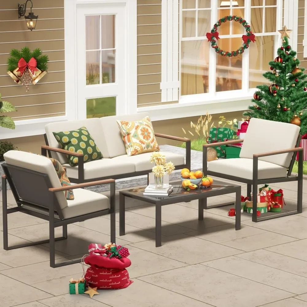4 Pieces Patio Furniture Sets,Metal Outdoor Patio Furniture Sets,Outdoor Sectional Furniture Patio Conversation Set
4 Pieces Patio Furniture Sets,Metal Outdoor Patio Furniture Sets,Outdoor Sectional Furniture Patio Conversation Set
