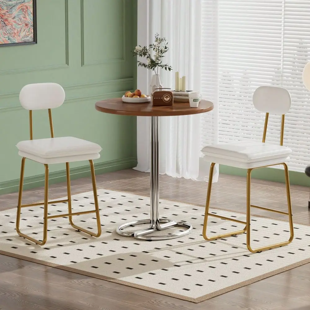 Set Of 2 White Dining Chairs, PU Leather Upholstered Dining Chairs With Metal Frame For Dining Room Living Room
Set Of 2 White Dining Chairs, PU Leather Upholstered Dining Chairs With Metal Frame For Dining Room Living Room