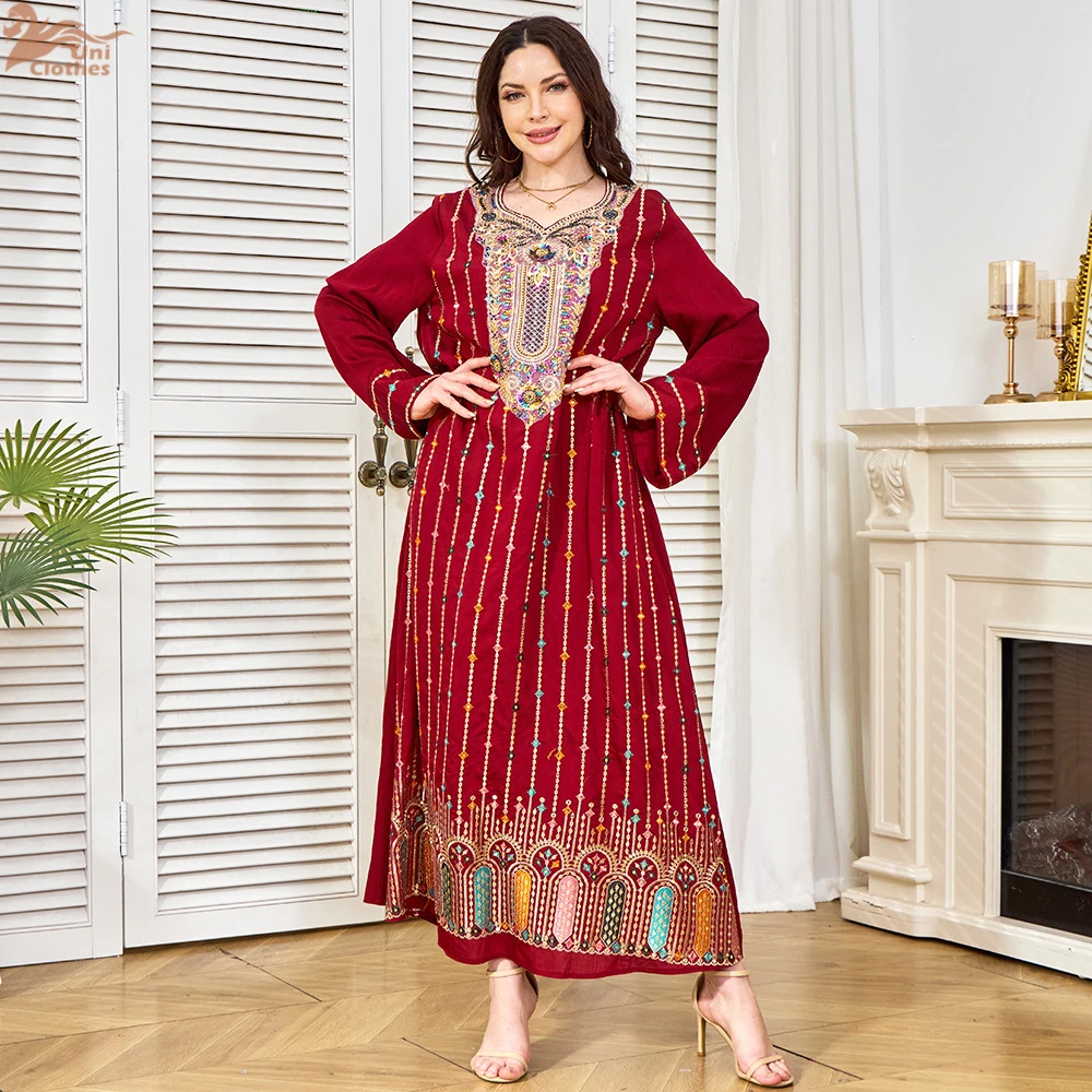 Embroidery Dress Women Party Abaya Eid Muslim Ramadan Party Sequins Kaftan Robe Jalabiya Vestidos Largos Dubai Abayas Dresses
Embroidery Dress Women Party Abaya Eid Muslim Ramadan Party Sequins Kaftan Robe Jalabiya Vestidos Largos Dubai Abayas Dresses