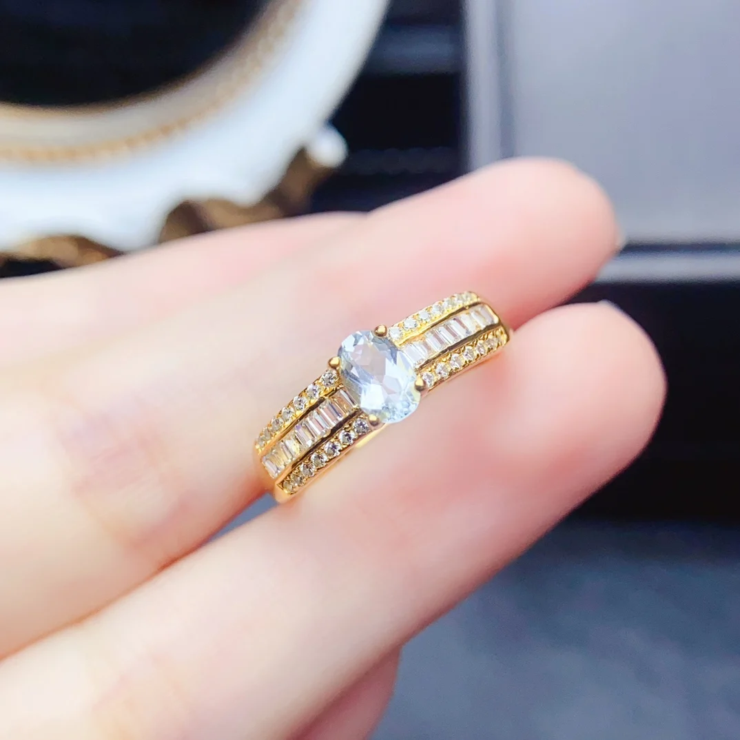 4*6mm Natural Aquamarine Ring Real S925 Sterling Silver Certificate Fashion Design Fine Charm Weddings Jewelry for Woman FS
4*6mm Natural Aquamarine Ring Real S925 Sterling Silver Certificate Fashion Design Fine Charm Weddings Jewelry for Woman FS