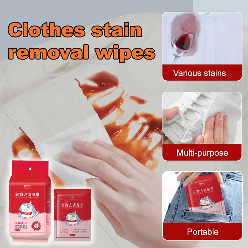 Portable Clothing Stain Remover Wipes Multifunctional Non Washing Emergency Stain Removal Cleaning Disposable Down Coat Wipes
Portable Clothing Stain Remover Wipes Multifunctional Non Washing Emergency Stain Removal Cleaning Disposable Down Coat Wipes