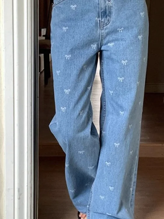2025 New Korean Sle Women's Jeans Ele Knot Loose Straight Leg Long Pants Summer High Waist Wide Leg Jeans
2025 New Korean Sle Women's Jeans Ele Knot Loose Straight Leg Long Pants Summer High Waist Wide Leg Jeans