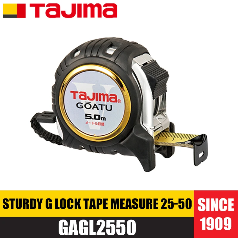 TAJIMA GAGL2550/GASFGL2550 Sturdy G LOCK Tape Measure 25-50 Double-sided High-precision Ruler Measuring Tools
TAJIMA GAGL2550/GASFGL2550 Sturdy G LOCK Tape Measure 25-50 Double-sided High-precision Ruler Measuring Tools