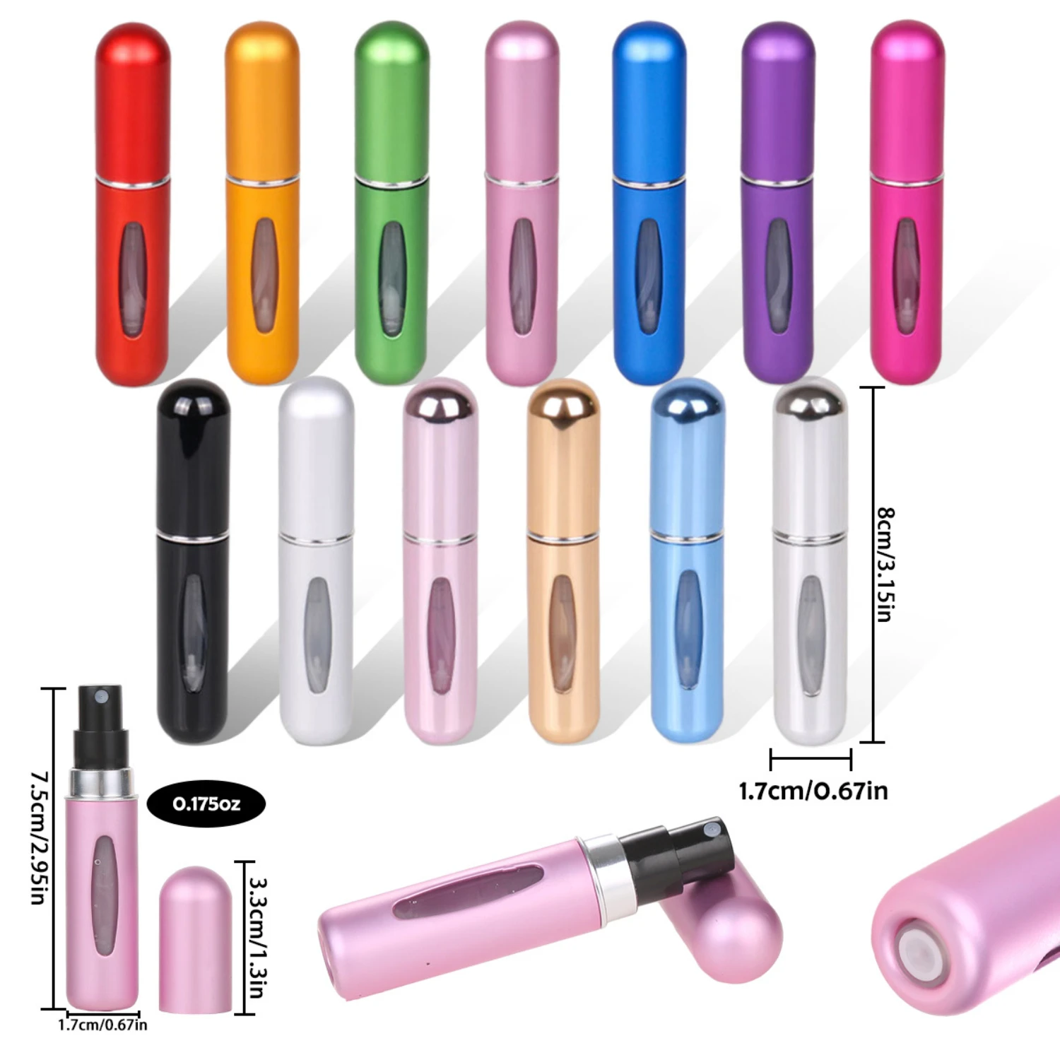 Portable Mini Refillable Spray Jar for Perfume - Travel Size Atomizer Bottle - Empty Cosmetic Container - 0.17oz Scents
Portable Mini Refillable Spray Jar for Perfume - Travel Size Atomizer Bottle - Empty Cosmetic Container - 0.17oz Scents