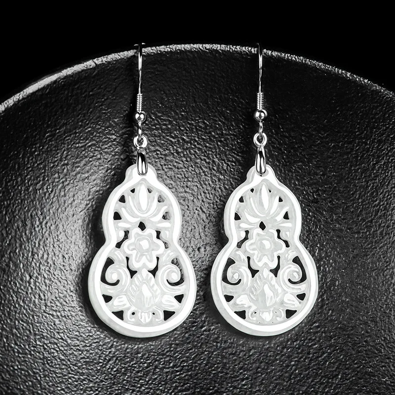 Blue Burmese Jadeite Gourd Earrings Talismans Charm 925 Silver Luxury Real Myanmar Jade Natural Jewelry Gift Accessories Amulet
Blue Burmese Jadeite Gourd Earrings Talismans Charm 925 Silver Luxury Real Myanmar Jade Natural Jewelry Gift Accessories Amulet