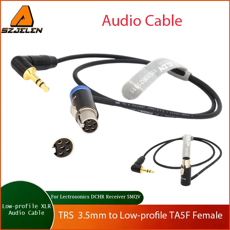 Low Profile TA5F to 3.5mm TRS Audio-Cable for Lectrosonics DCHR Receiver SMQV
Low Profile TA5F to 3.5mm TRS Audio-Cable for Lectrosonics DCHR Receiver SMQV