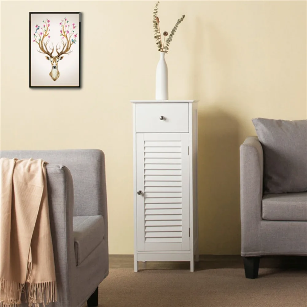 Wood Bathroom Floor Cabinet Storage Organizer Free Standing with Drawer and Door
Wood Bathroom Floor Cabinet Storage Organizer Free Standing with Drawer and Door