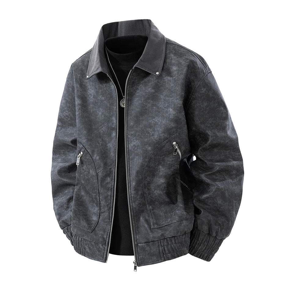 Vintage PU Jacket Men Motorcycle Biker Coat Fashion Casual Cargo Jacket Male Turndown Collar PU Coat Black
Vintage PU Jacket Men Motorcycle Biker Coat Fashion Casual Cargo Jacket Male Turndown Collar PU Coat Black