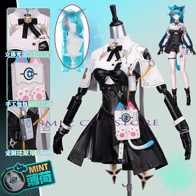 High Quality Mint Cosplay Game Neverness to Everness Costume Mint Dress Bag Prop Wig Halloween Party Carnival Roleplay Outfits
High Quality Mint Cosplay Game Neverness to Everness Costume Mint Dress Bag Prop Wig Halloween Party Carnival Roleplay Outfits