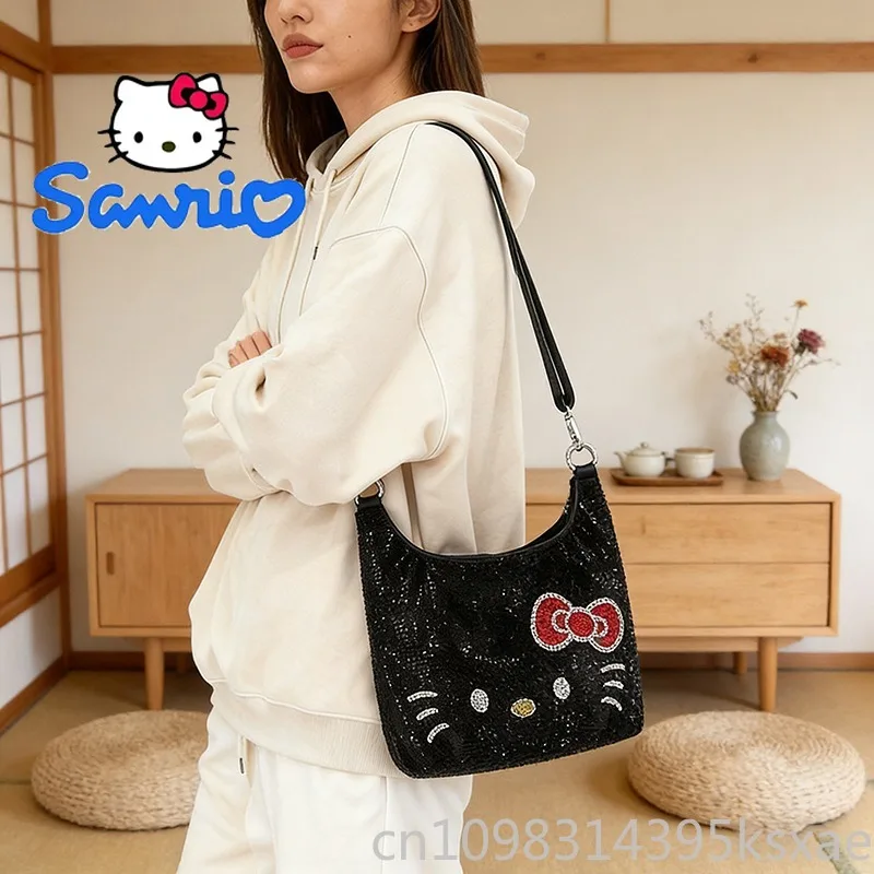 Сумка через плечо Hello Kitty: роскошная женская сумочка, универсальная складная сумка-кроссбоди с отделкой из страз
Сумка через плечо Hello Kitty: роскошная женская сумочка, универсальная складная сумка-кроссбоди с отделкой из страз