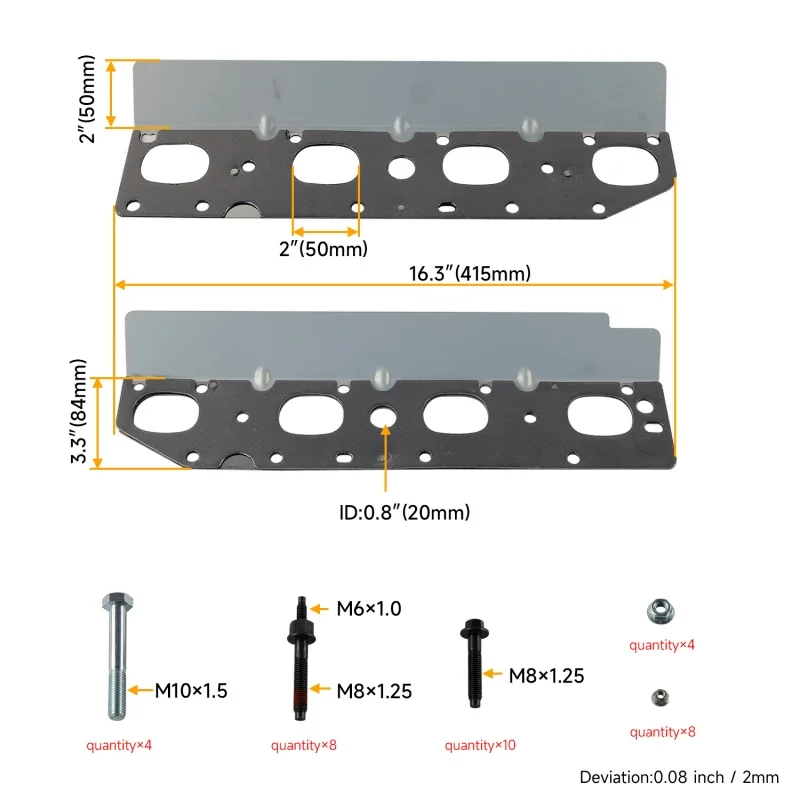 Manifold Hardware and Gasket 57073 Exhaust Kit For Select Models 5.7L HEMI V8 Engine Chrysler,Dodge, Jeep, Ram
Manifold Hardware and Gasket 57073 Exhaust Kit For Select Models 5.7L HEMI V8 Engine Chrysler,Dodge, Jeep, Ram