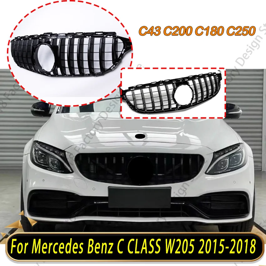 Front Bumper Racing Grill Refit GT Style for Mercedes Benz C CLASS W205 C43 C200 C180 C250 2015 2016 2017 2018 Body Kit Tuning
Front Bumper Racing Grill Refit GT Style for Mercedes Benz C CLASS W205 C43 C200 C180 C250 2015 2016 2017 2018 Body Kit Tuning