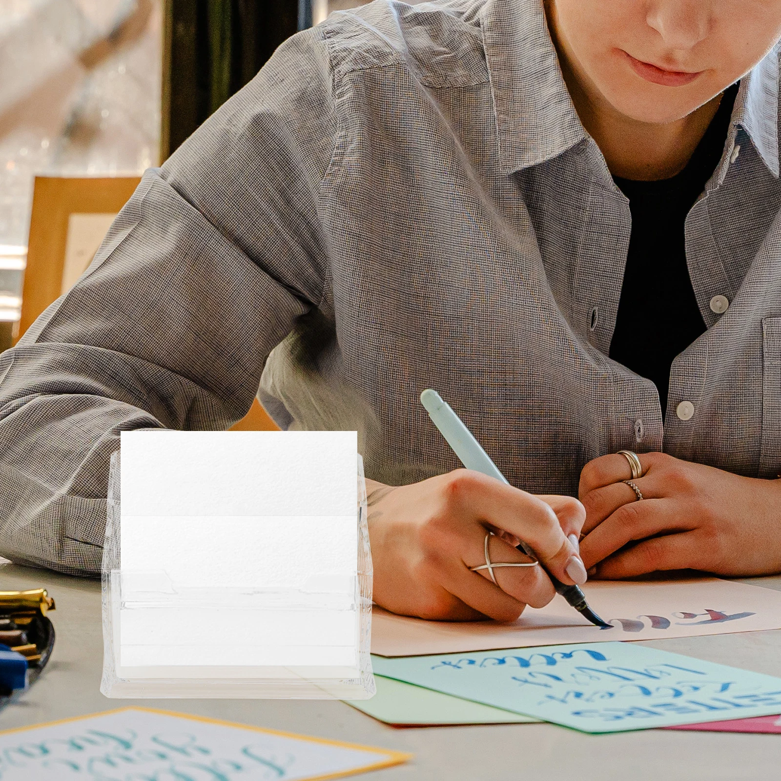 Business Card Holder Clear Plastic Desktop Organizer Vertical Card Stand For Office Table Name Cards Display Storage Rack
Business Card Holder Clear Plastic Desktop Organizer Vertical Card Stand For Office Table Name Cards Display Storage Rack