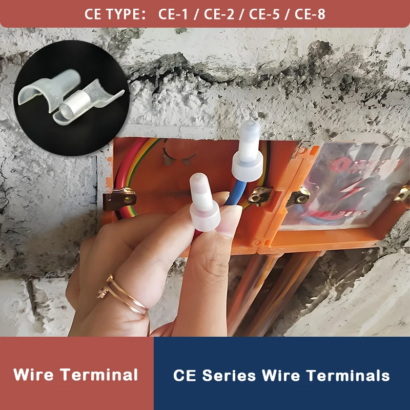 10~1000pcs CE Type CE-1 CE-2 CE-5 CE-8 Wire Terminal Pressure Line Nylon66 Closed End Cap Connector Car Audio Cable Crimp Splice
10~1000pcs CE Type CE-1 CE-2 CE-5 CE-8 Wire Terminal Pressure Line Nylon66 Closed End Cap Connector Car Audio Cable Crimp Splice
