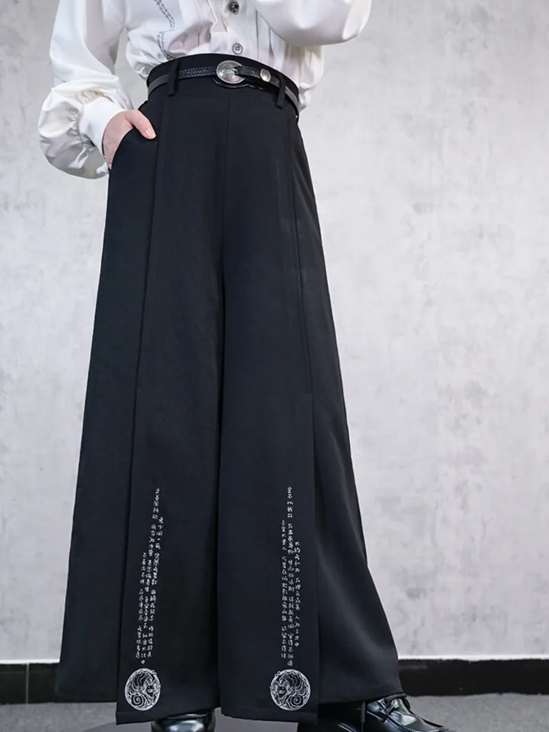 New Chinese Style National Style Han Elements Montage Sense Of Design Black Wide Leg Pants Female Woman Guofeng Printing Pants
New Chinese Style National Style Han Elements Montage Sense Of Design Black Wide Leg Pants Female Woman Guofeng Printing Pants
