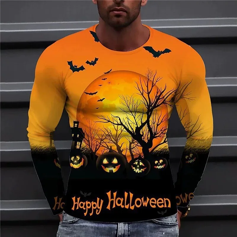 Men Clothes Long Sleeve Round Neck 3D Digital Halloween Print T Shirt Men Fashion Hip Hop Tops T Shirt
Men Clothes Long Sleeve Round Neck 3D Digital Halloween Print T Shirt Men Fashion Hip Hop Tops T Shirt