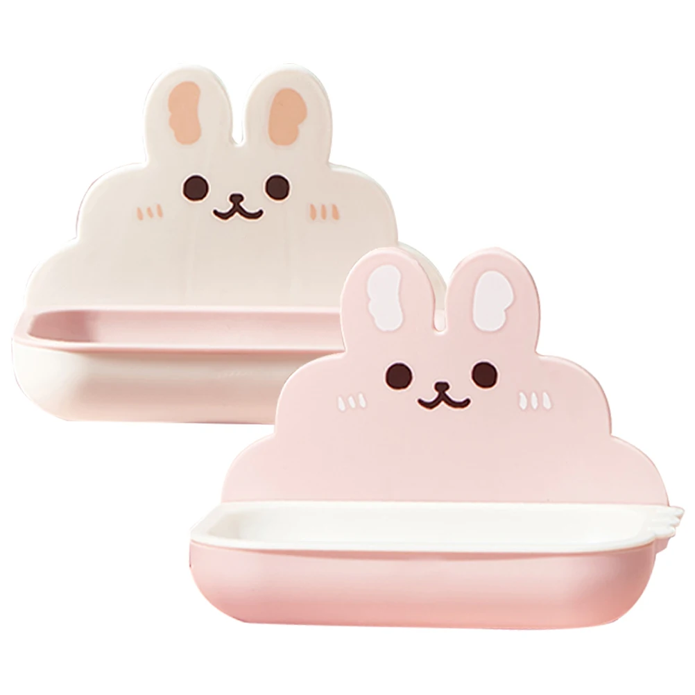 2 Pcs Cartoon Rabbit Soap Dish Draining Holder Wall Mounted Bathroom Tray Pink White Non Slip Smooth Edge Plastic
2 Pcs Cartoon Rabbit Soap Dish Draining Holder Wall Mounted Bathroom Tray Pink White Non Slip Smooth Edge Plastic