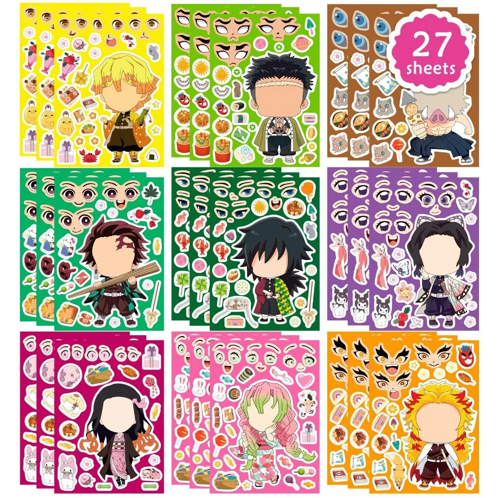 9pcs Demon Slayer DIY sticker costume change - Boys and girls sticker art notebook - Learning fun parent-child activities
9pcs Demon Slayer DIY sticker costume change - Boys and girls sticker art notebook - Learning fun parent-child activities
