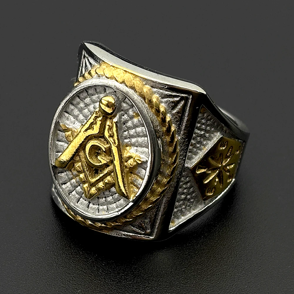 Freemasonry Symbol Square Compasses Ring for Women Men Stainless Steel Gold Silver Color Geometric Finger Rings Amulet Jewelry
Freemasonry Symbol Square Compasses Ring for Women Men Stainless Steel Gold Silver Color Geometric Finger Rings Amulet Jewelry