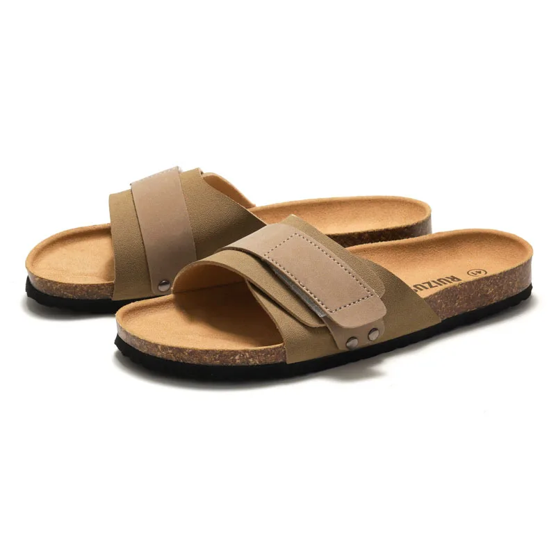 New Men's Softwood Sandals Slip-On Summer High Heel Rubber Bottom Fashionable Male Slippers Comfortable Wear Leather Surface
New Men's Softwood Sandals Slip-On Summer High Heel Rubber Bottom Fashionable Male Slippers Comfortable Wear Leather Surface