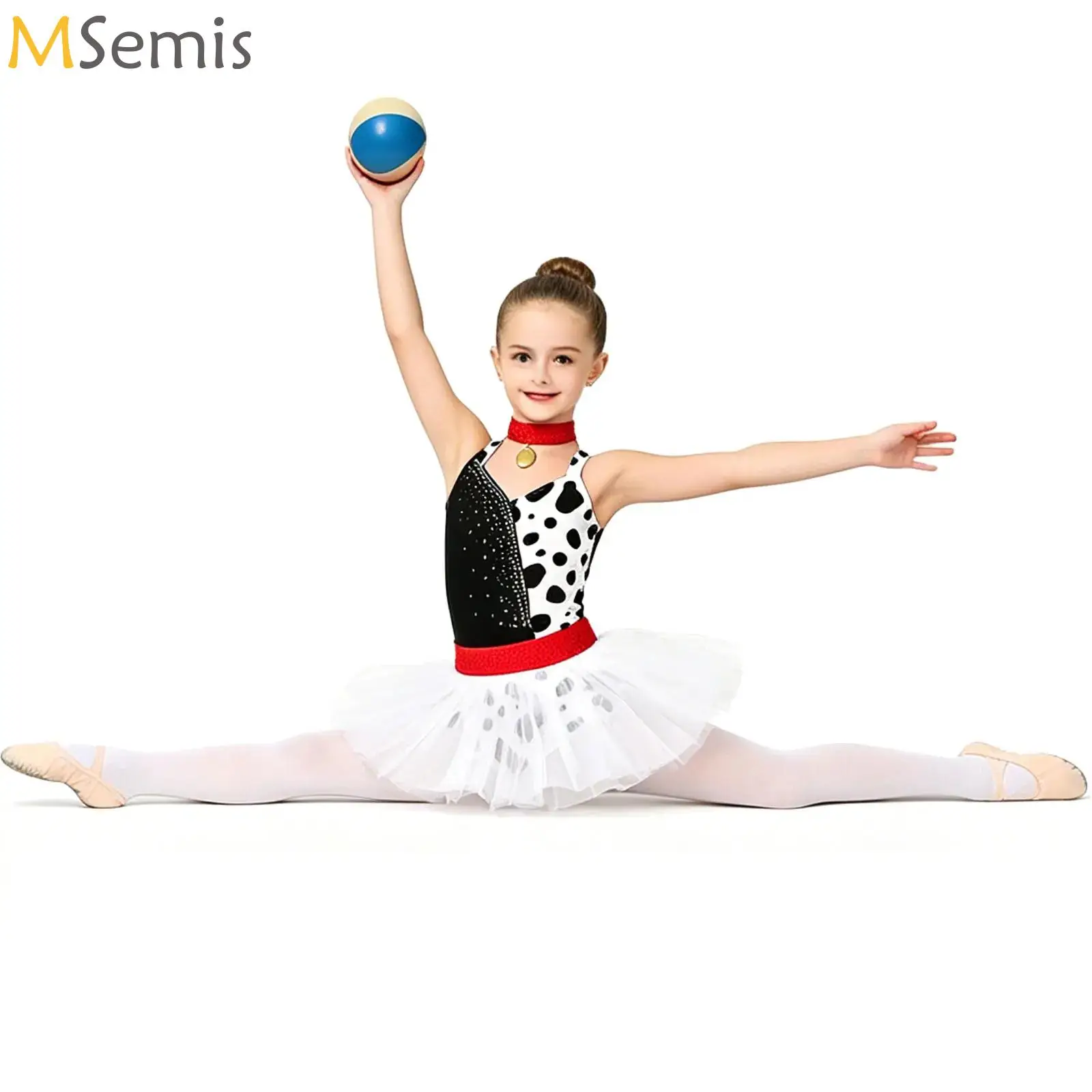 Kids Girls Ballet Dance Tutu Dress Sleeveless Figure Skating Gymnastics Leotard Dress Matching Choke Carnival Dalmatian Costume
Kids Girls Ballet Dance Tutu Dress Sleeveless Figure Skating Gymnastics Leotard Dress Matching Choke Carnival Dalmatian Costume