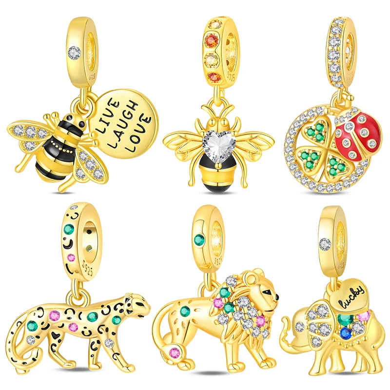 Charms Silver 925 Gold Color Animal Pendant Bead Fits 3mm Bracelet Bangle Necklace For Women Luxury DIY Jewelry Making Fine Gift
Charms Silver 925 Gold Color Animal Pendant Bead Fits 3mm Bracelet Bangle Necklace For Women Luxury DIY Jewelry Making Fine Gift