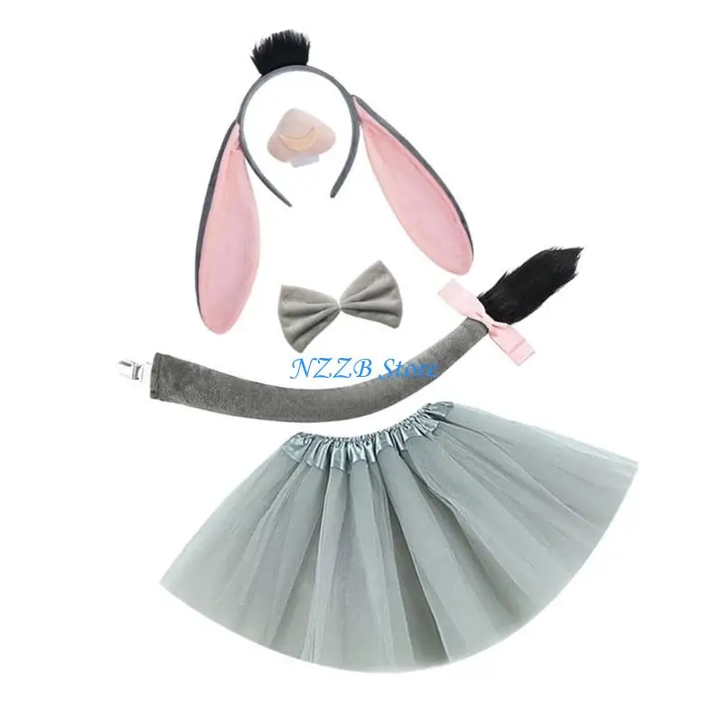 T21F Donkey Role Playing Costume Donkey Headband Tail Bowtie Skirt for Kids Cosplay
T21F Donkey Role Playing Costume Donkey Headband Tail Bowtie Skirt for Kids Cosplay