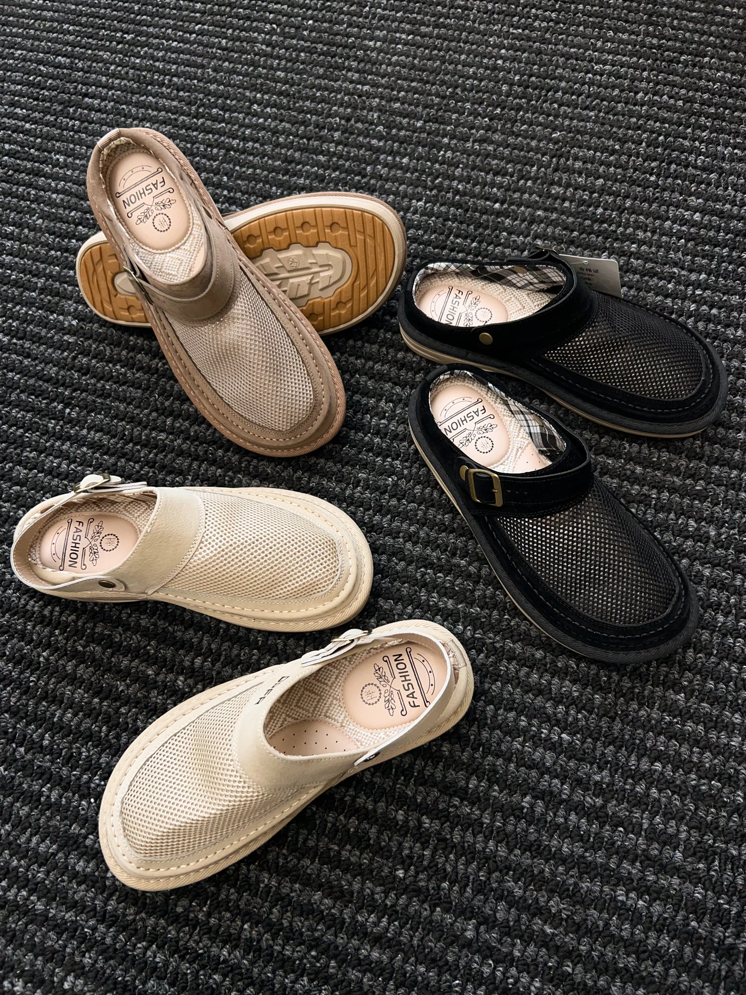 Men's Summer Soft Bottom Anti-Slip One-Step Outdoor Sandals Breathable Mesh Slip-On Slippers round Toe Low Cut Rubber Outsole
Men's Summer Soft Bottom Anti-Slip One-Step Outdoor Sandals Breathable Mesh Slip-On Slippers round Toe Low Cut Rubber Outsole