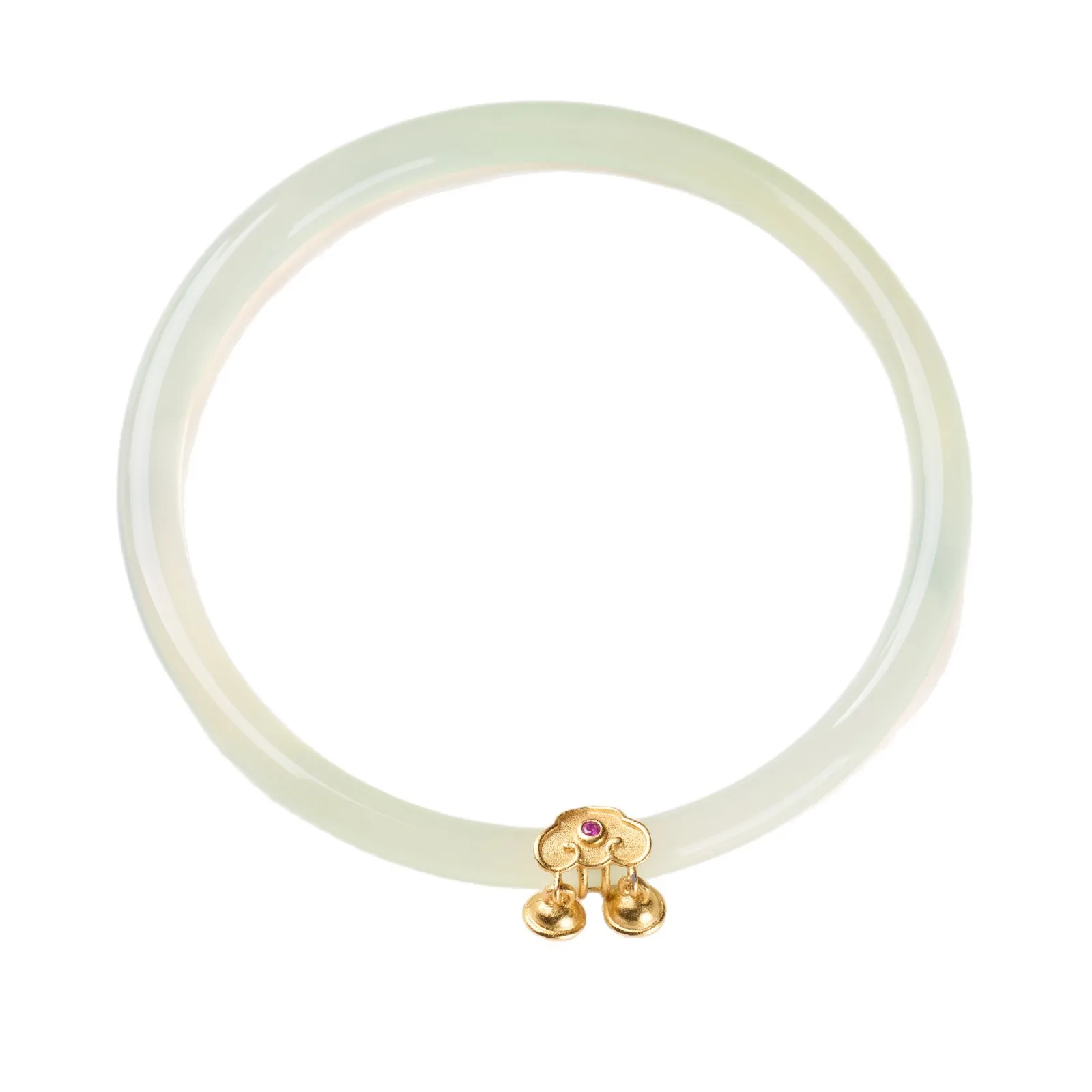 Natural Apple Green Chalcedony Bracelet New Chinese Style Dingdang Bangle Elegant Light Luxury Jewelry for Women Gifts
Natural Apple Green Chalcedony Bracelet New Chinese Style Dingdang Bangle Elegant Light Luxury Jewelry for Women Gifts