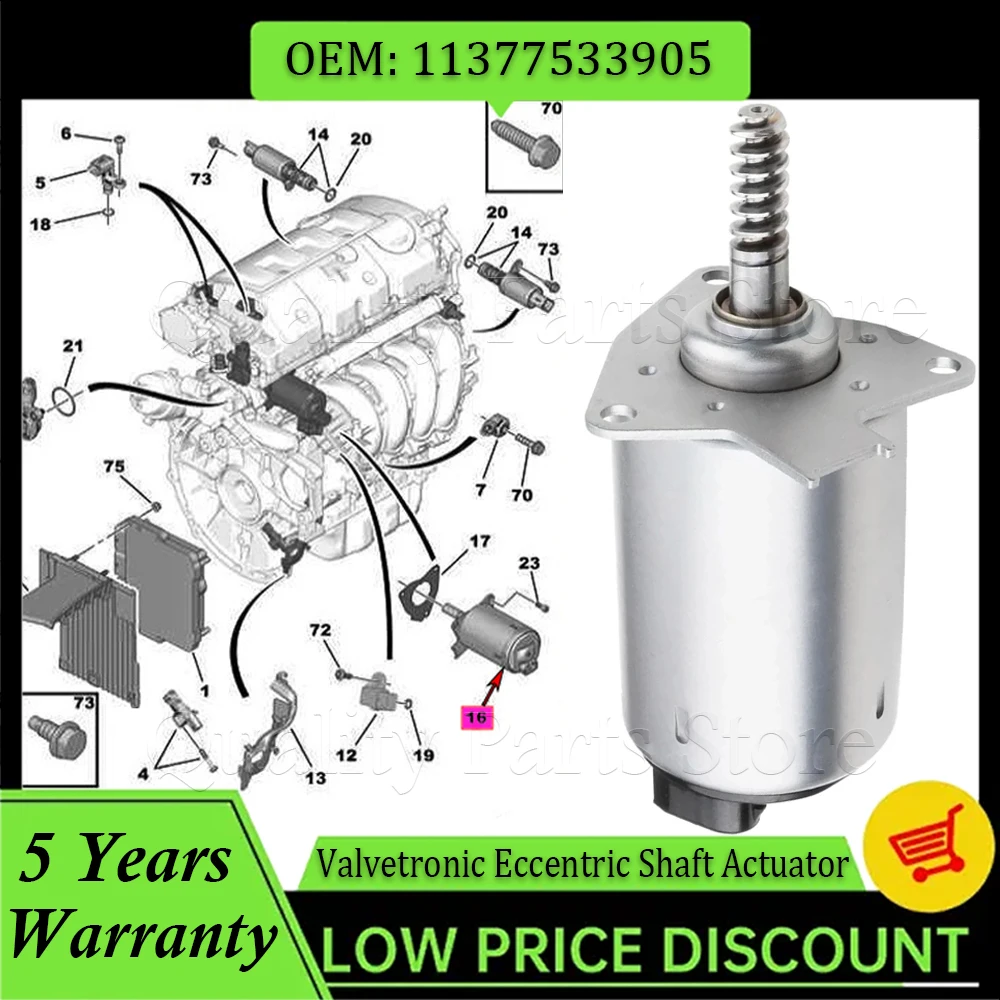 Eccentric Shaft Actuator Valvetronic Motor 11377533905 A2C59515108 For Mini Cooper R61 R60 R59 R58 R57 R56 R55 Citroen Peugeot
Eccentric Shaft Actuator Valvetronic Motor 11377533905 A2C59515108 For Mini Cooper R61 R60 R59 R58 R57 R56 R55 Citroen Peugeot