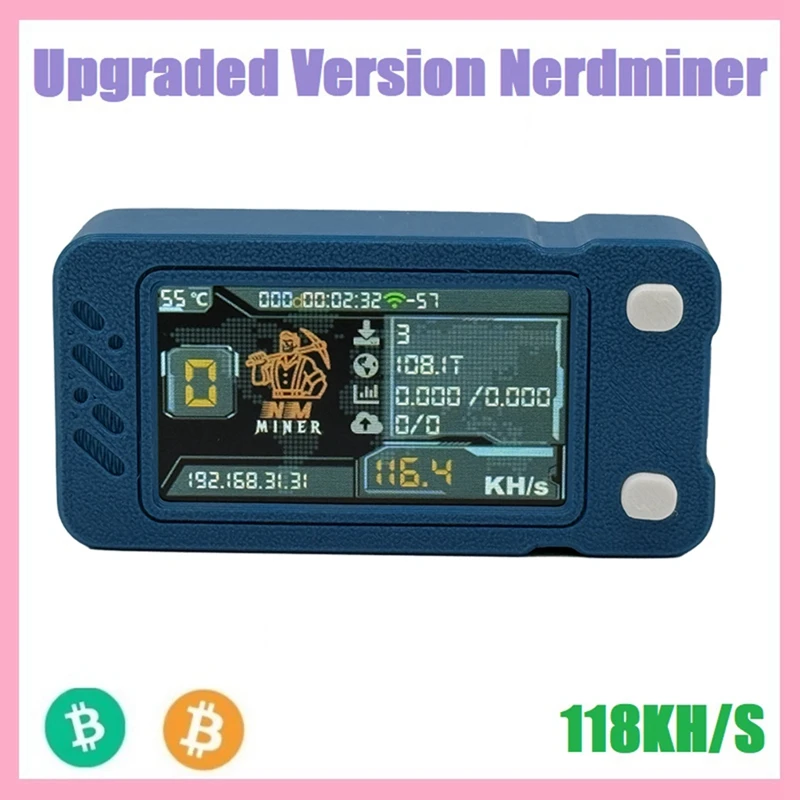 Модернизированный Nerdminer 118KH/S с цветным экраном BTC Solo Lottery Miner Mini ASIC Miner Bitcoin BTC Miner Nerd Miner
Модернизированный Nerdminer 118KH/S с цветным экраном BTC Solo Lottery Miner Mini ASIC Miner Bitcoin BTC Miner Nerd Miner