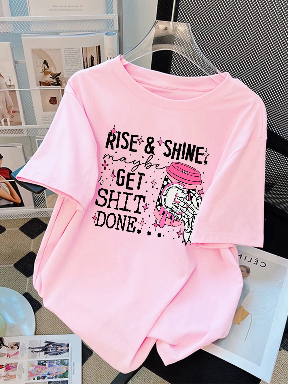 100% Cotton Summer T-Shirts Womens Rise Shine Get Shit Done Printing Tops Comfortable Soft O-Neck T Shirt Holiday Womans Clothes
100% Cotton Summer T-Shirts Womens Rise Shine Get Shit Done Printing Tops Comfortable Soft O-Neck T Shirt Holiday Womans Clothes